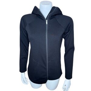 Nau Full Zip Hoodie Jacket XS Asymmetric Hem Black